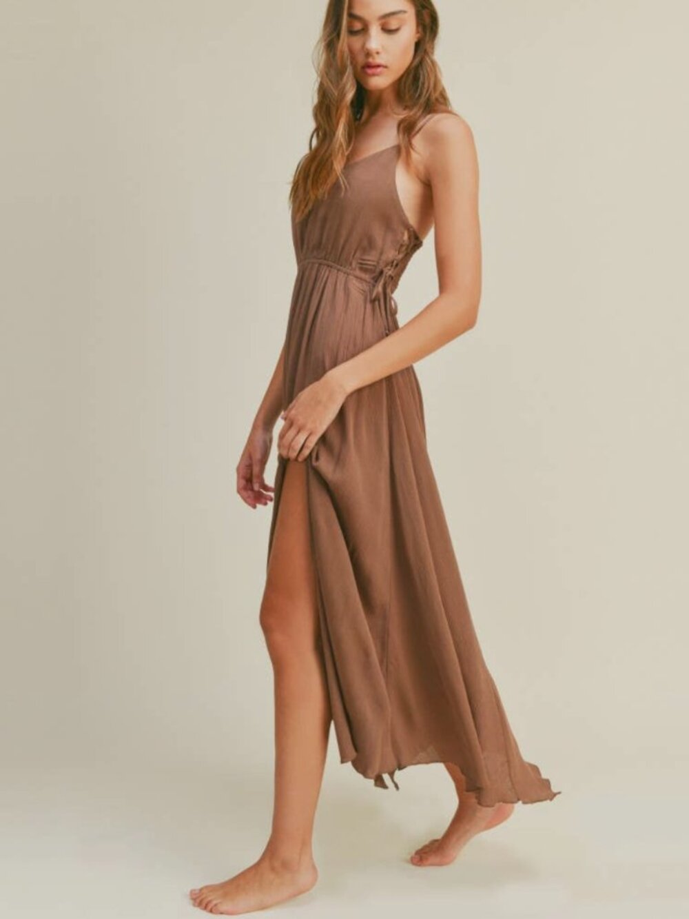 D63-Side Lace Up Dress